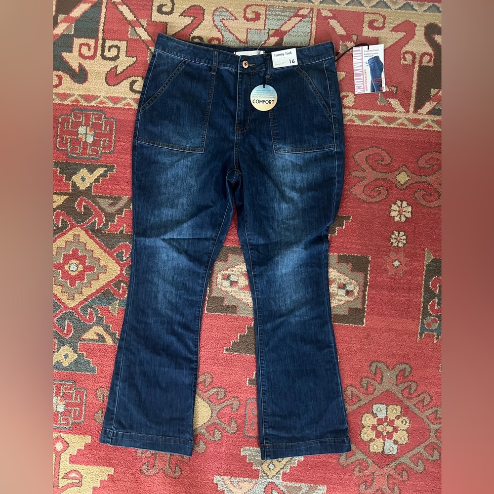 Blue Flare Wide Leg Jeans with Classic Design